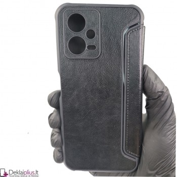 Razor odinis atverčiamas dėklas - juodas (Xiaomi Poco X5 5G/Redmi Note 12 5G)